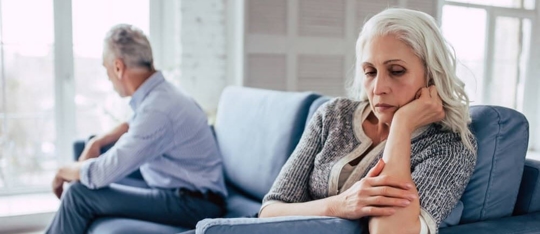 Older couple fighting